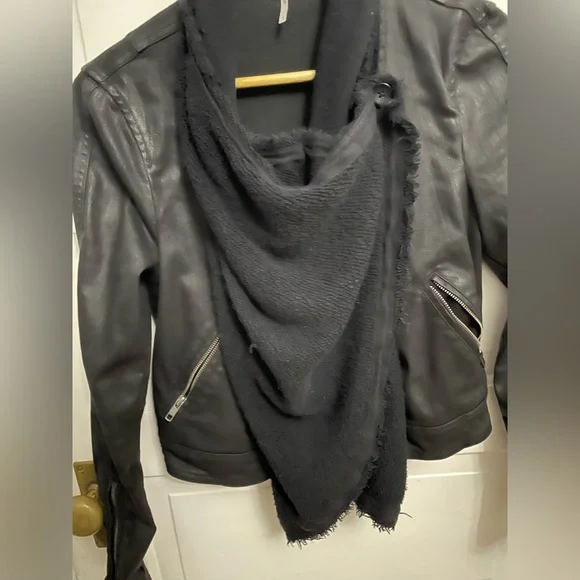 Free People Drape Front Moto jacket size 0 - Picture 3 of 10